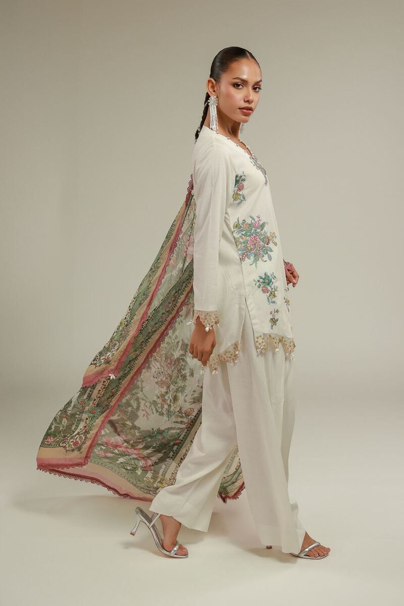 Embroidered | Chiffon | Summer Floral Dupatta | USD 35.00