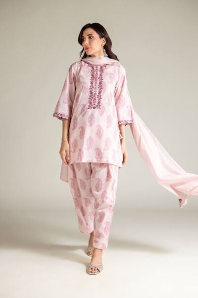 Embroidered | Textured Lawn | Lawn Pink Dupatta | USD 25.00