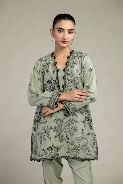 Raw Silk | Floral Silk Kurta | USD 70.00