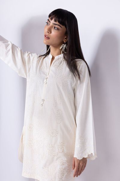 Embroidered | Crosshatch Poplin | Kurta | USD 10.50
