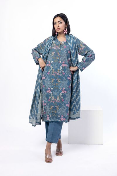 Printed | Textured Cotton | Tailored 3 Piece | USD 45.00