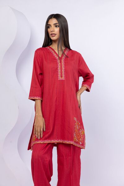 Embroidered | Leno | Kurta | USD 35.00