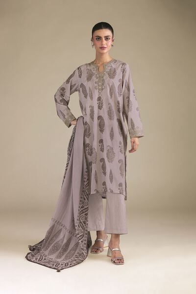 Embroidered | Cambric | Cambric Tailored 3-Piece | USD 65.00
