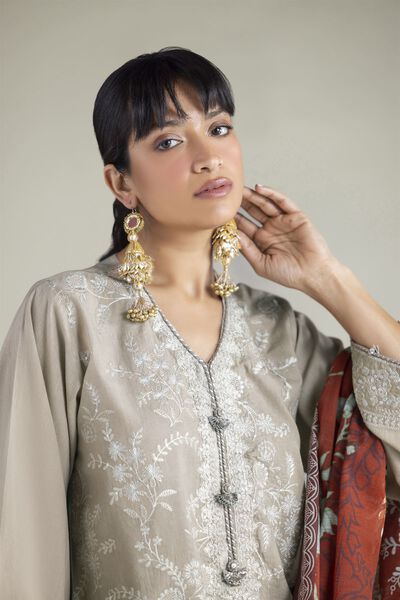 Embroidered | Cambric | Cambric Tailored 3-Piece | USD 80.00