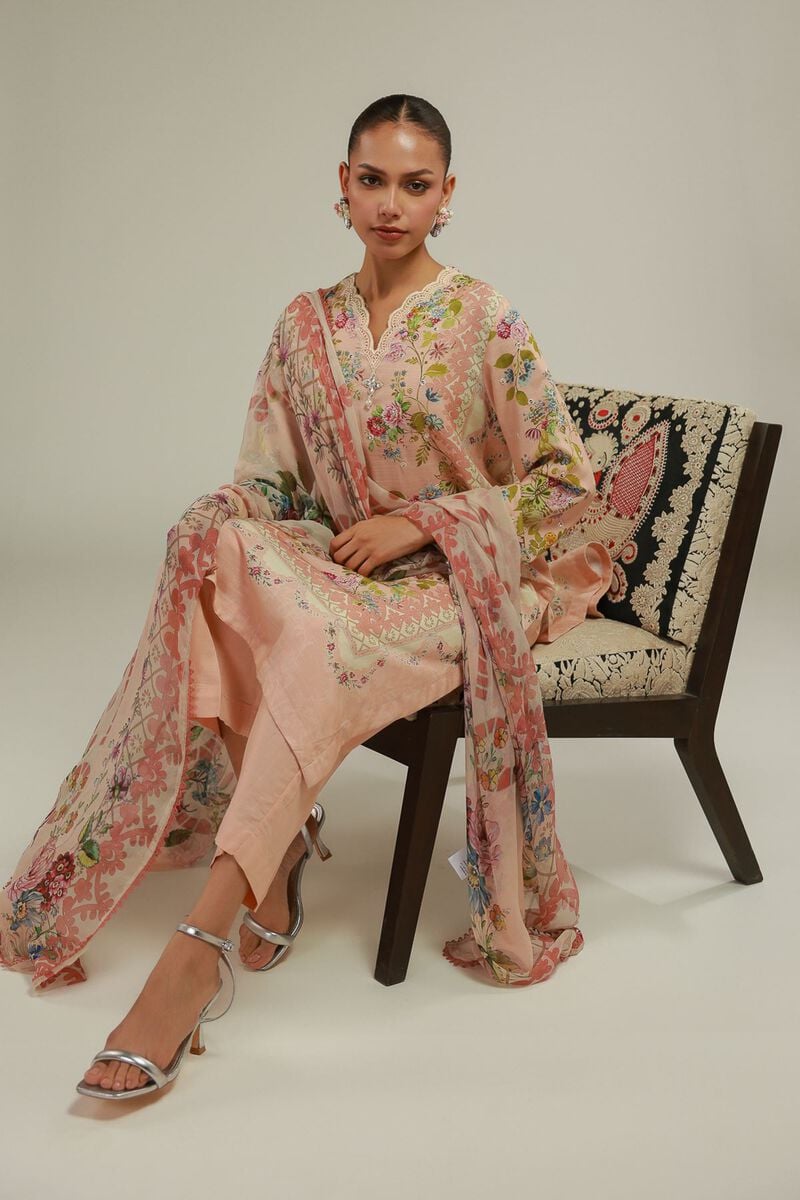 Embroidered | Chiffon | Floral Draped Dupatta | USD 35.00