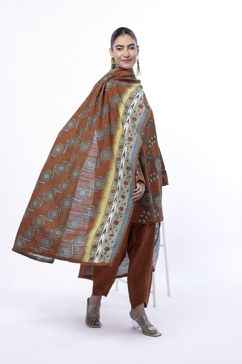 Printed | Light Khaddar | Tailored 3 Piece | USD 22.50