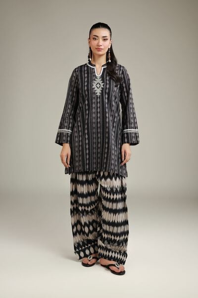 Embroidered | Cotton Dobby | Cotton Black Shalwar | USD 30.00