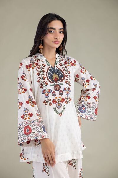 Printed | Cambric | White Cambric Kurta | USD 35.00