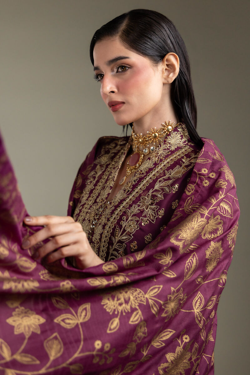Embroidered | Raw Silk | 3-Piece Co-ord Set | USD 200.00