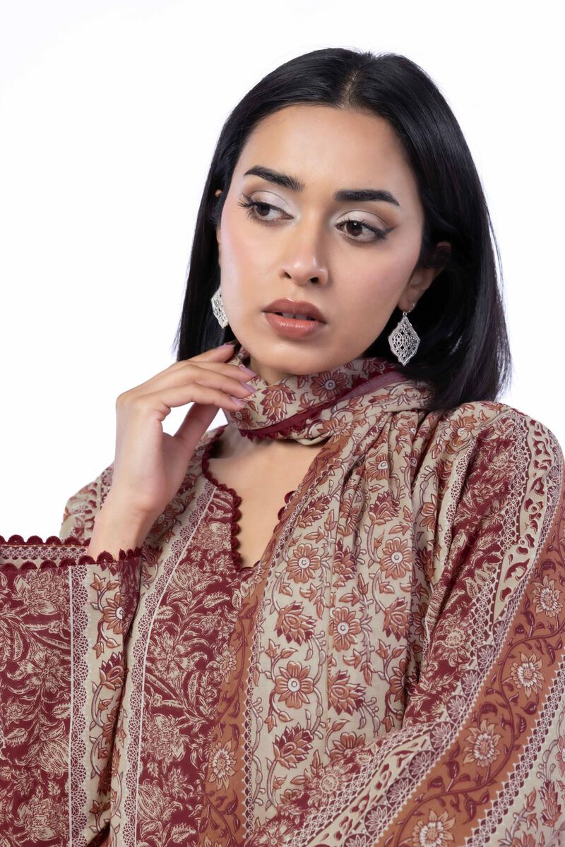 Printed | Cotton | Tailored 3 Piece | USD 22.50