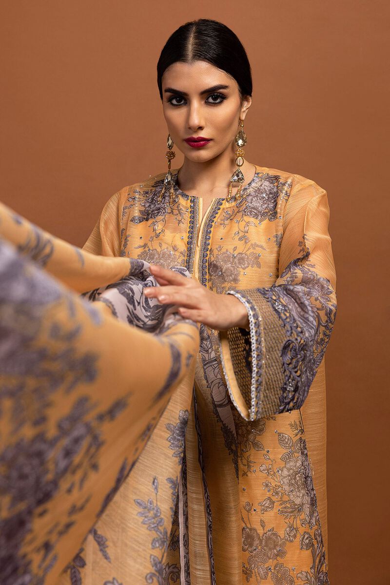 Embroidered | Polyester Organza | Fabrics 3 Piece | null