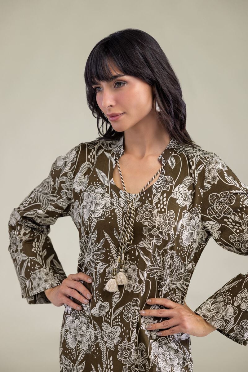 Printed | Cambric | Floral Longline Kurta | USD 30.00