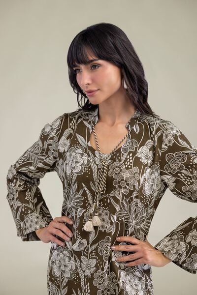Printed | Cambric | Floral Longline Kurta | USD 30.00