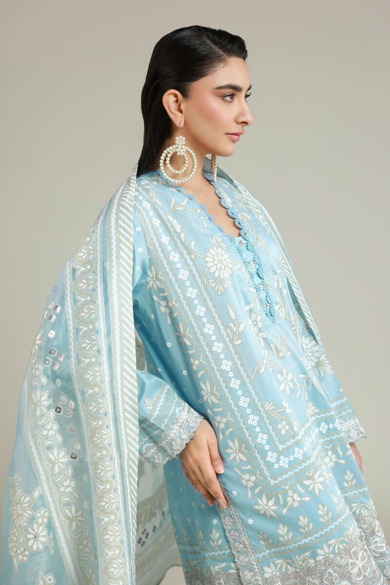 Embroidered | Cambric | Tailored 3-piece Set | USD 85.00