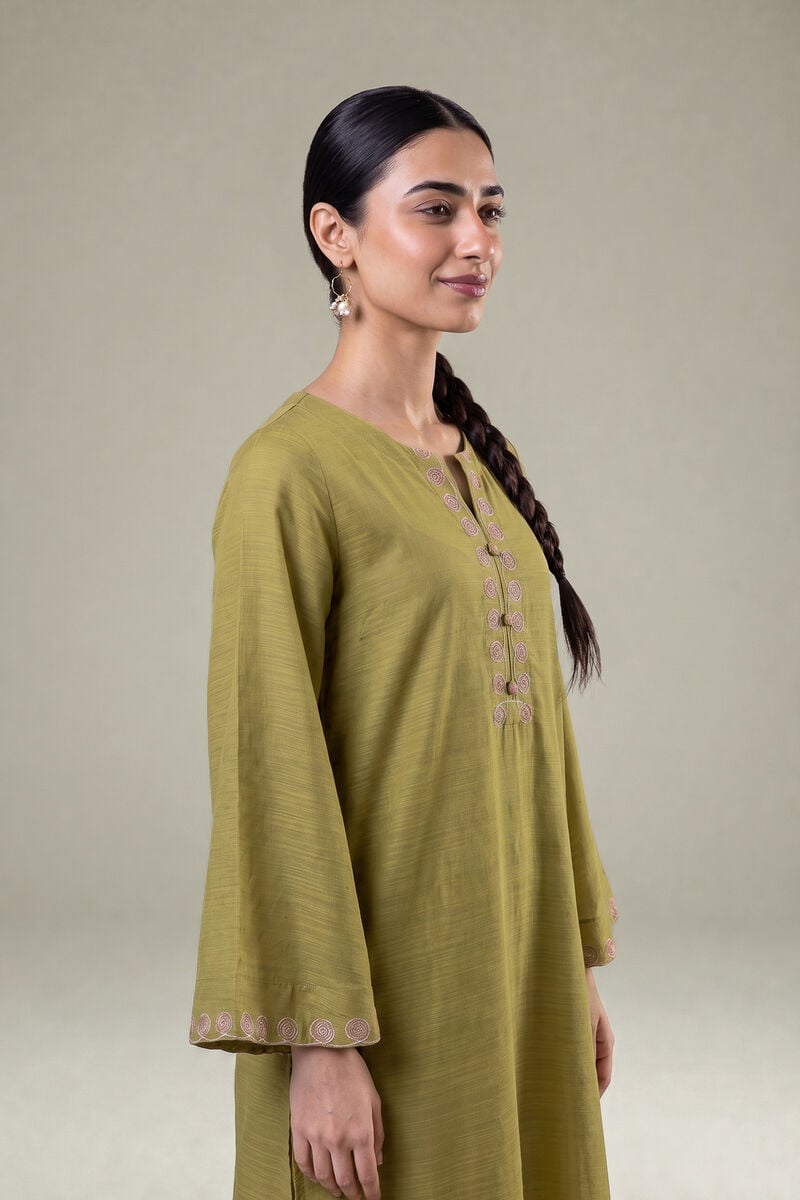 Embroidered | Light Khaddar | Longline Khaddar Kurta | USD 40.00