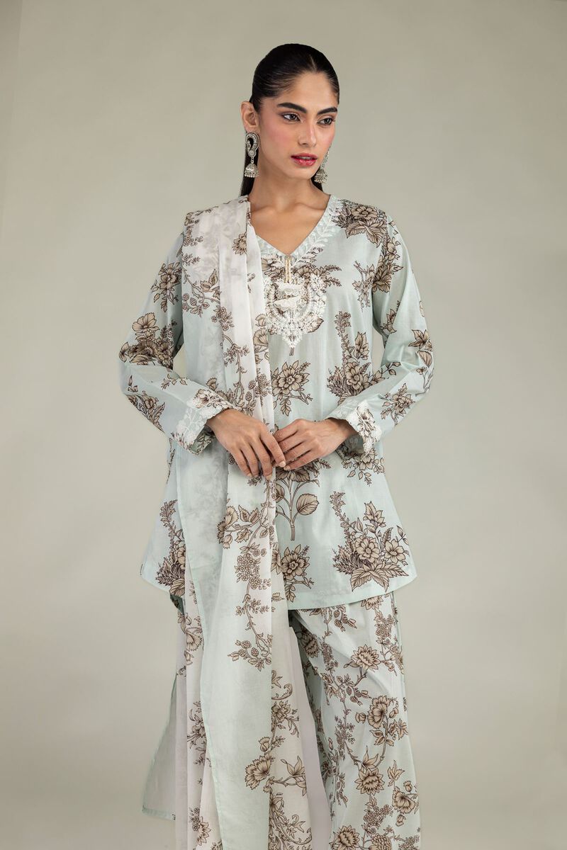 Embroidered | Cambric | Short Floral Kurta | USD 35.00