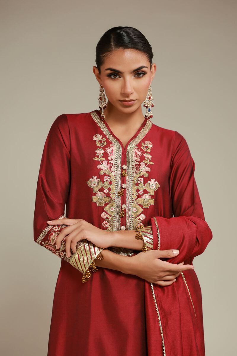 Embroidered | Raw Silk | 3 Piece Co-ord Set | USD 125.00