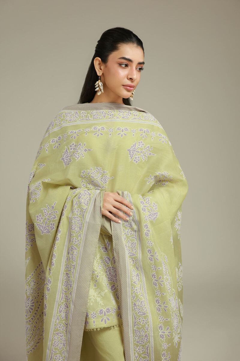 Printed | Cambric | Tailored 3-piece Set | USD 65.00