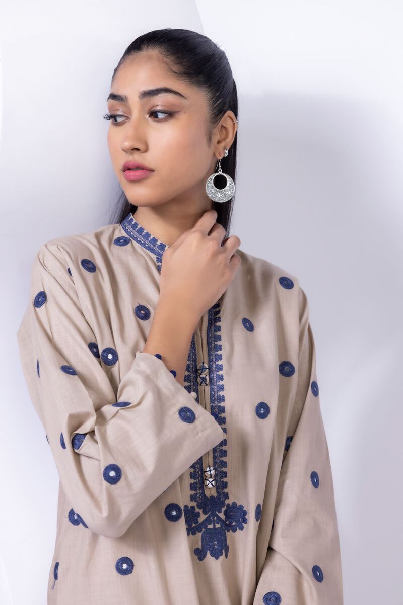 Embroidered | Crosshatch Poplin | Kurta | null