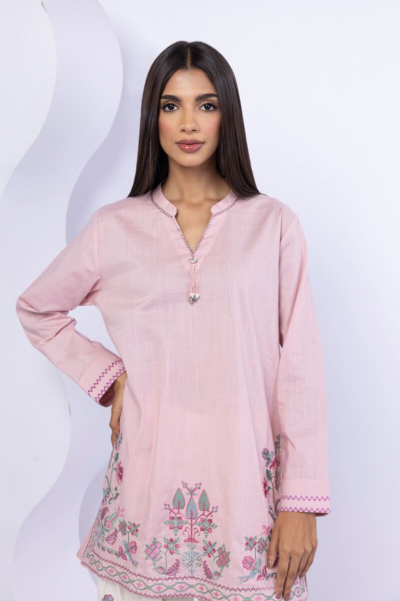 Embroidered | Crosshatch Poplin | Kurta | USD 17.50