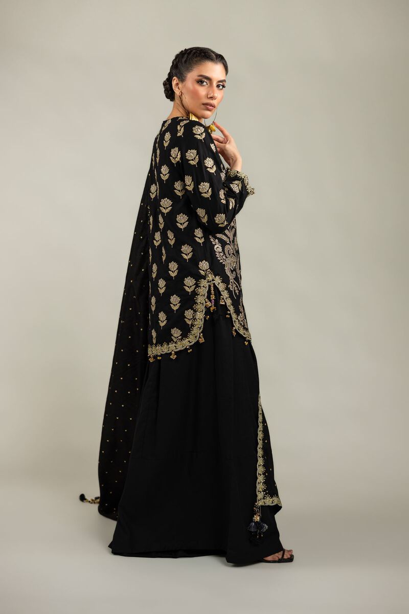 Embroidered | Raw Silk | 3-Piece Co-ord Set | USD 180.00