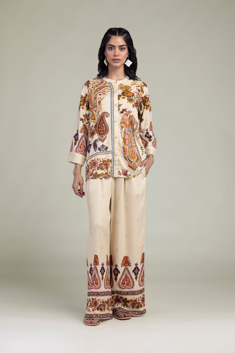 Embroidered | Viscose Crepe | Viscose Floral Trousers | USD 35.00