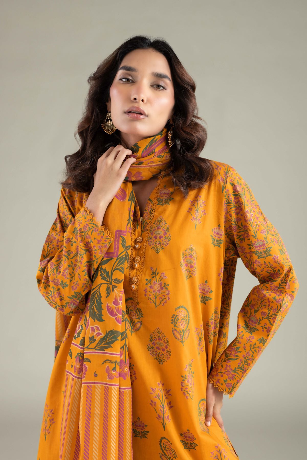 Buy Tailored 3 Piece | 0.0 N/A | T-A22-26-111FF1-VG_MULTI | Khaadi