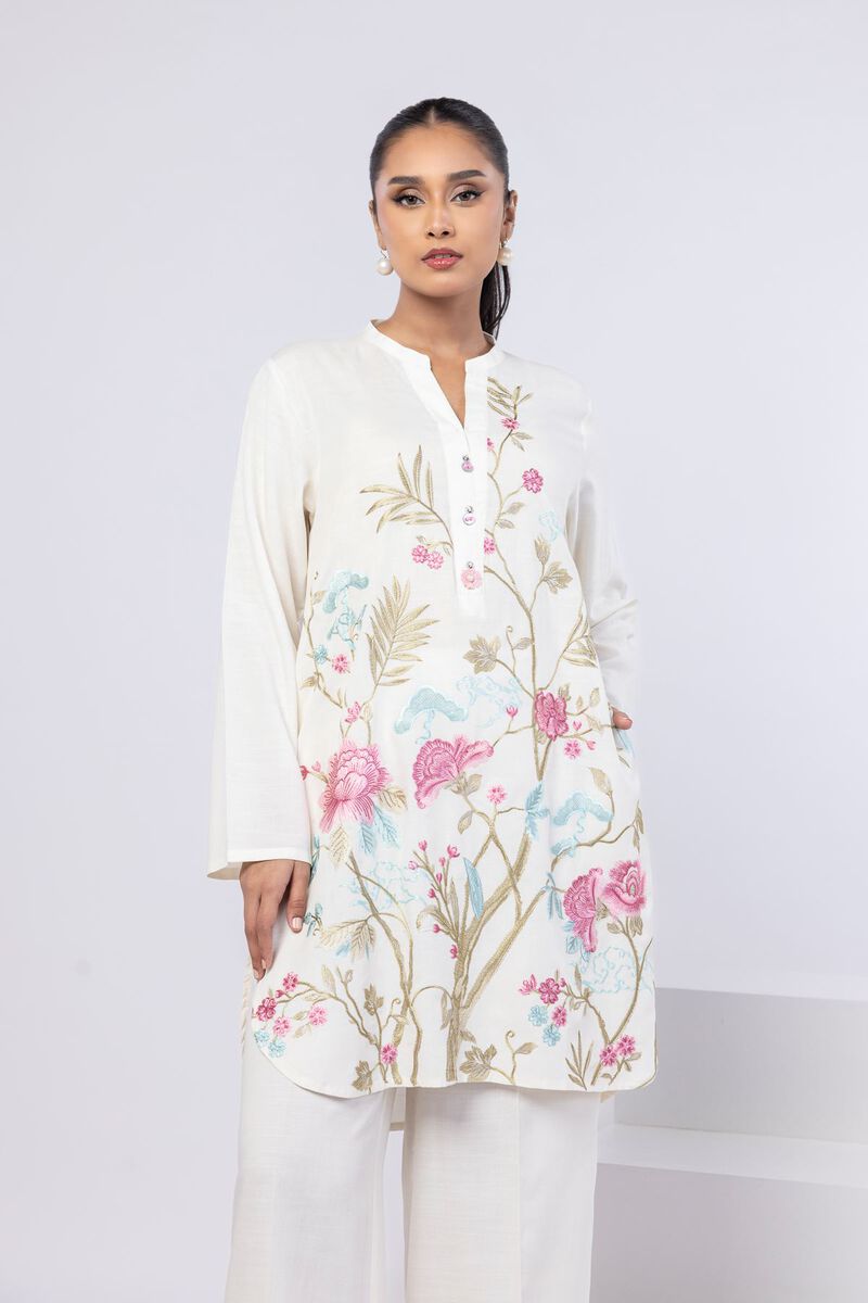 Embroidered | Dull Raw Silk | Kurta | USD 40.00