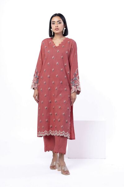 Embroidered | Heavy Textured Cotton | Tailored 2 Piece | Top and Bottom | USD 45.00