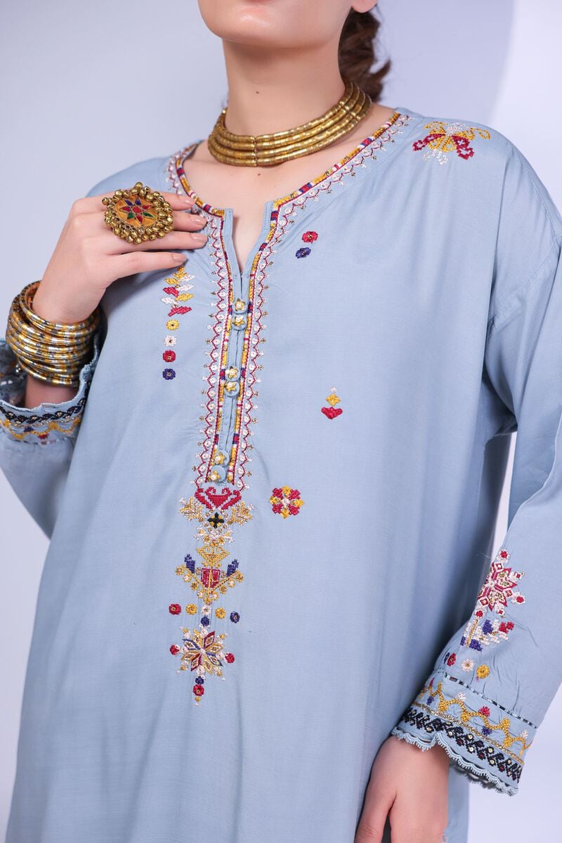 Embroidered | Russian Raw Silk | Kurta | USD 25.00