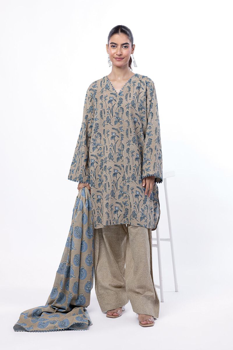 Printed | Light Khaddar | Tailored 3 Piece | USD 45.00