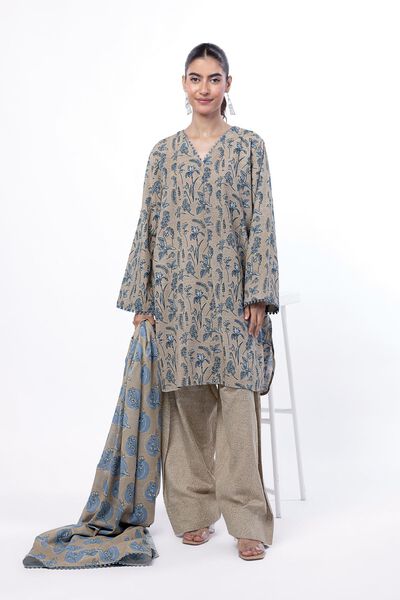 Printed | Light Khaddar | Tailored 3 Piece | USD 45.00