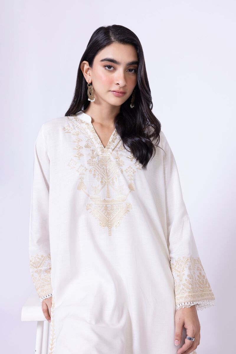 Embroidered | Dull Raw Silk | Kurta | USD 17.50