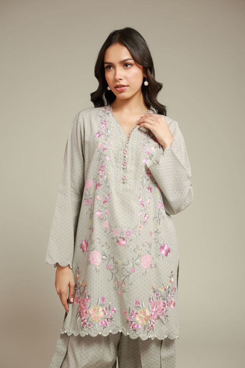 Embroidered | Cotton Dobby | 2-Piece Tailored Set | USD 60.00