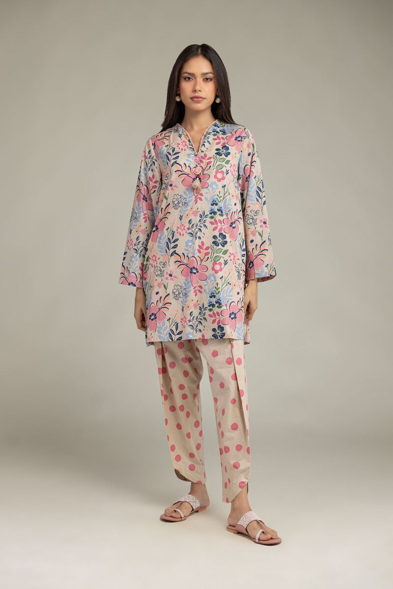 Printed | Cambric | Beige Cambric Shalwar | USD 30.00