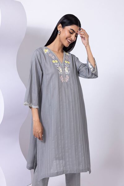 Embroidered | Leno | Kurta | USD 18.00