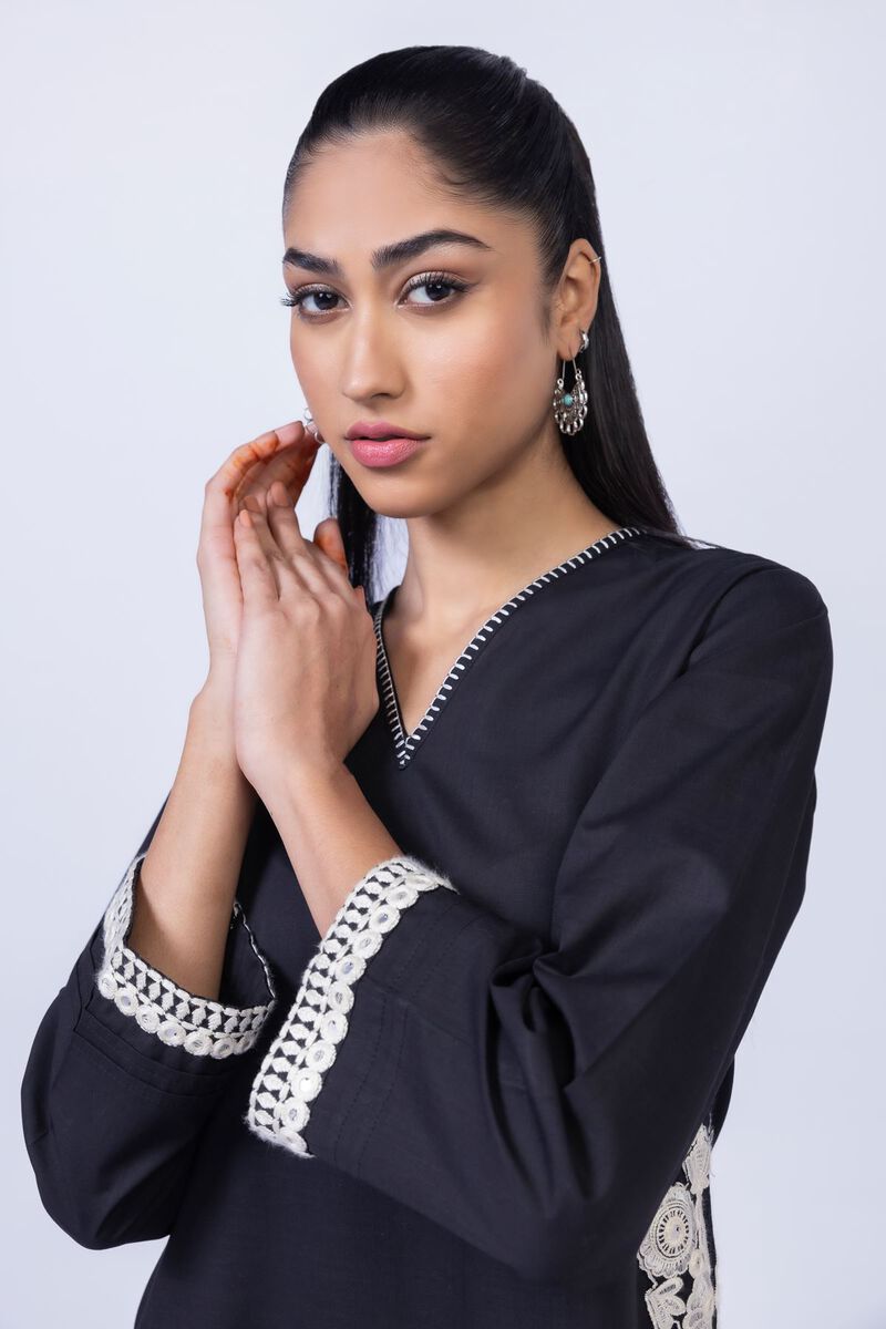 Embroidered | Crosshatch Poplin | Kurta | USD 7.50