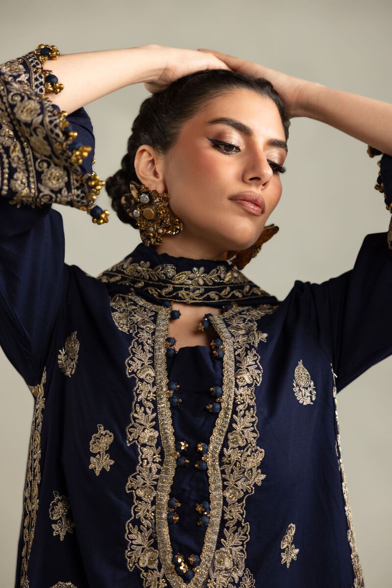Embroidered | Raw Silk | 3-Piece Co-ord Set | USD 180.00