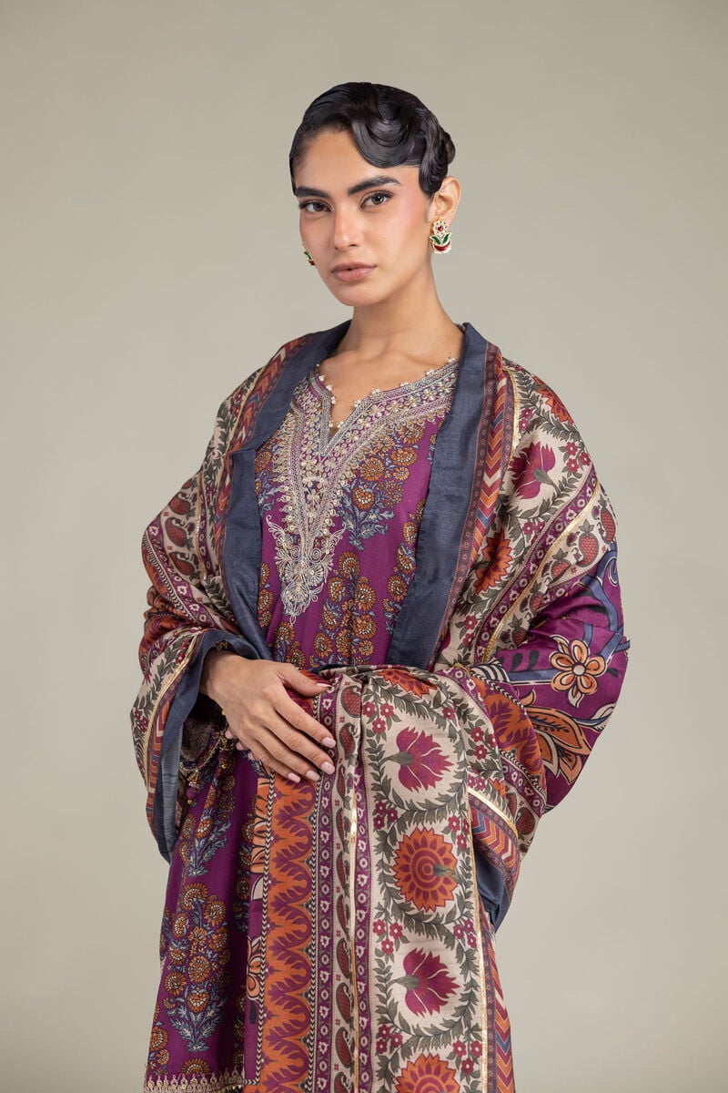 Embroidered | Polyester Silk | Silk Paisley Dupatta | USD 30.00
