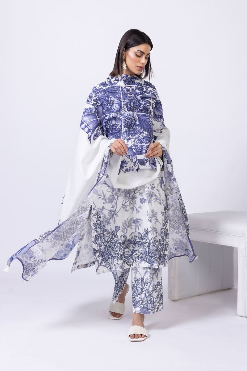 Printed | Slub lawn | Dupatta | null