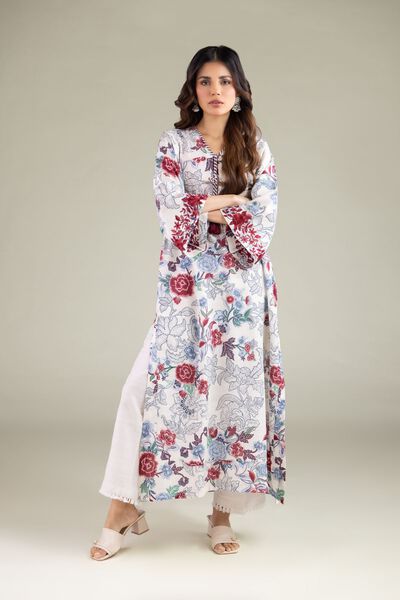 Embroidered | Textured Cotton | Fringe Summer Pants | USD 25.00