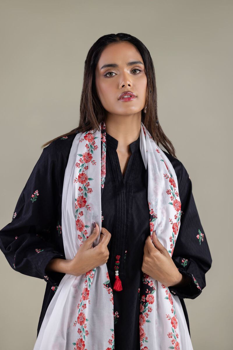 Embroidered | Lawn | Floral Tassel Dupatta | USD 25.00