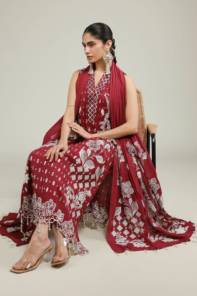 Dyed | Raw Silk | Co-ord 3 Piece | USD 125.00