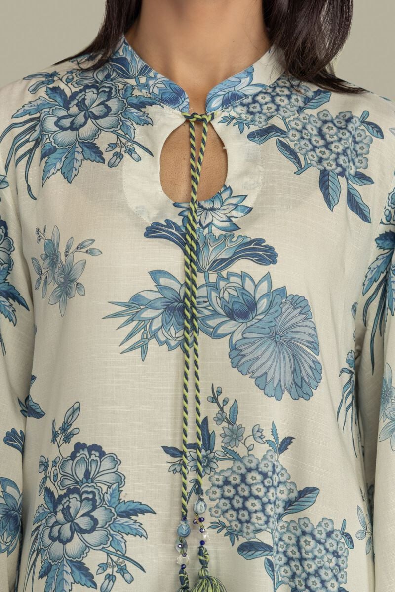 Printed | Raw Silk | Floral Silk Kurta | USD 40.00