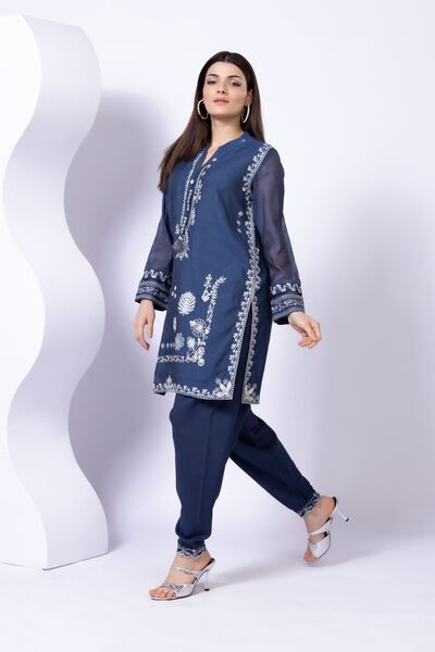 Embroidered | Crosshatch Raw Silk | Shalwar | USD 20.00