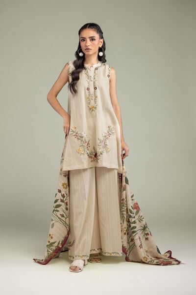 Embroidered | Textured Cotton | Textured Cotton Pants | USD 45.00