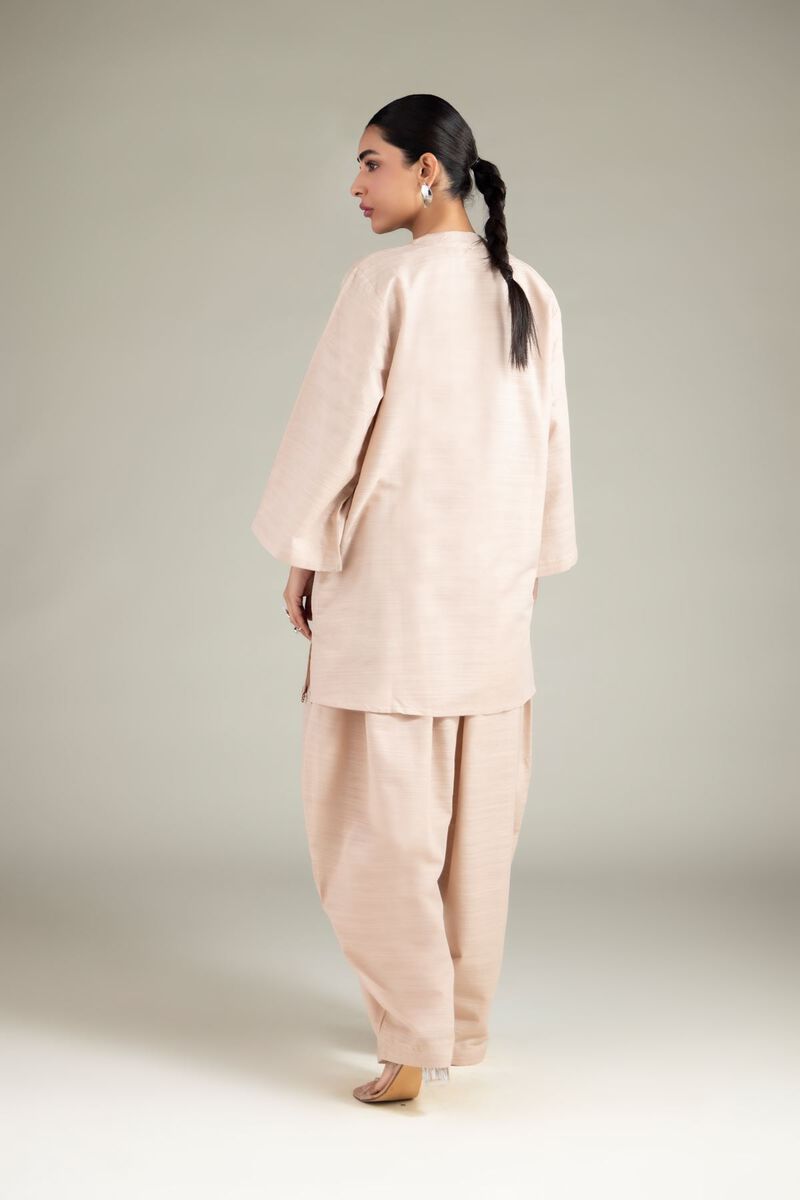 Dyed | Textured Cotton | V-Neck Tassel Kurta | USD 35.00