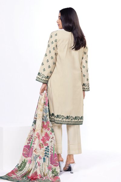 Embroidered | Dull Raw Silk | Fabrics 3 Piece | USD 35.00