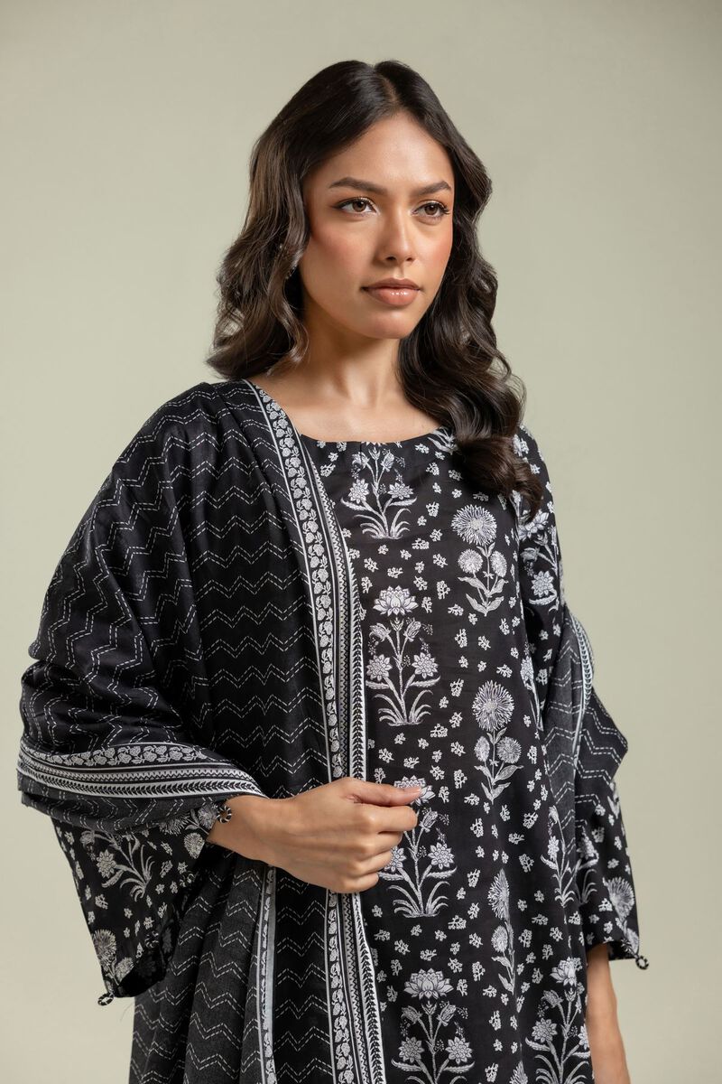 Printed | Lawn | Black Lawn Dupatta | USD 25.00