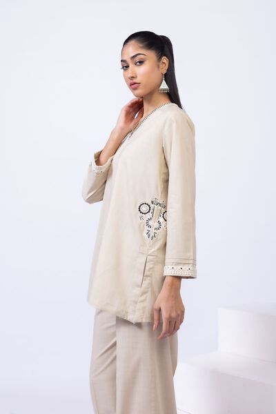 Embroidered | Crosshatch Poplin | Kurta | USD 12.50